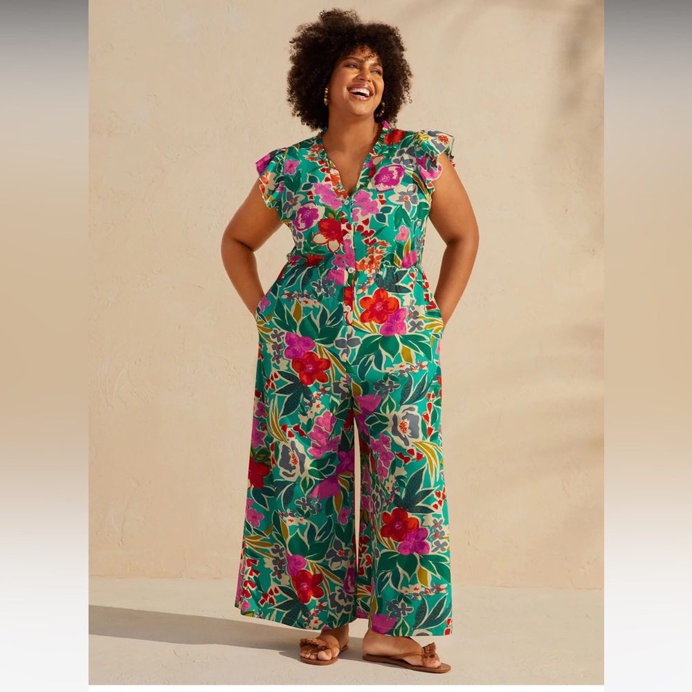 NWT Floral Print Jumpsuit size 10